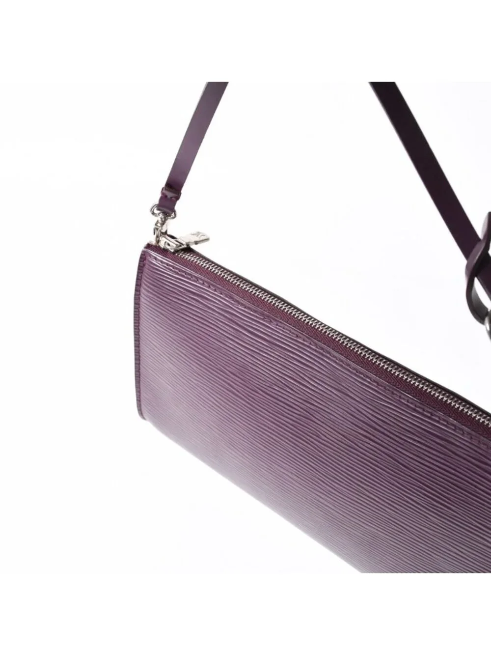 Louis Vuitton Pochette Accessoires Pouch Epi Purple Silver